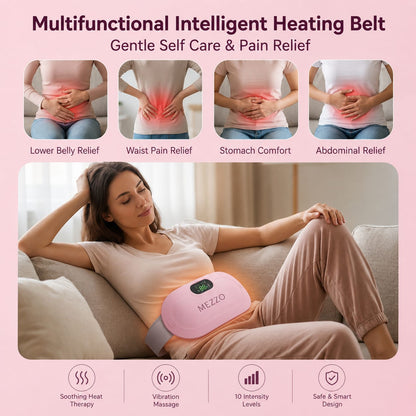 MEZZO Period Cramp Massager Belt with Heat & Vibration