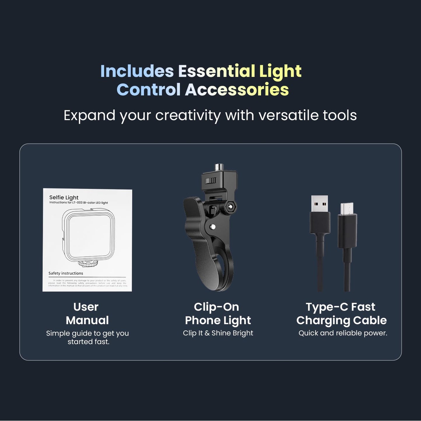 Mezzo Creator Selfie Light – Portable 3-Mode Studio Glow