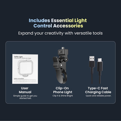 Mezzo Creator Selfie Light – Portable 3-Mode Studio Glow