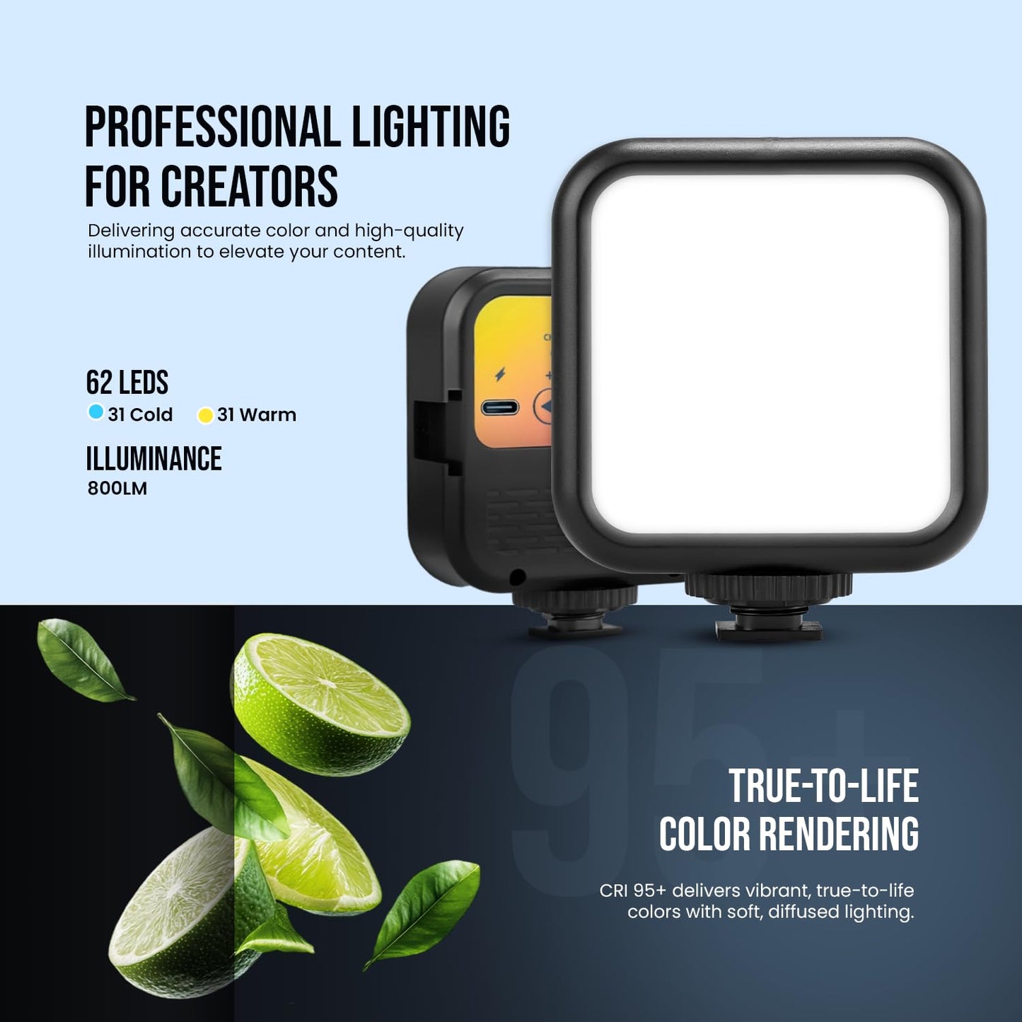 Mezzo Creator Selfie Light – Portable 3-Mode Studio Glow